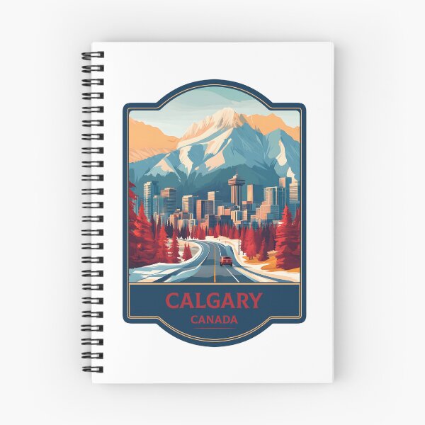 Item preview, Vintage Calgary Canada Travel Poster – Retro Sticker Art designed and sold by Suzy Perez Art.