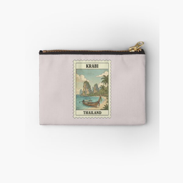 Item preview, Vintage Travel Krabi Thailand Stamp designed and sold by allaboutstamps.