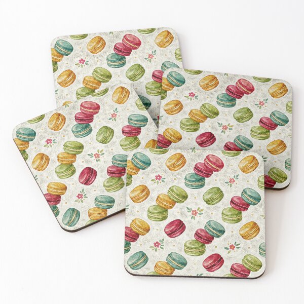 Item preview, Vintage French Macarons & Floral Pattern designed and sold by Hen-C-Art.