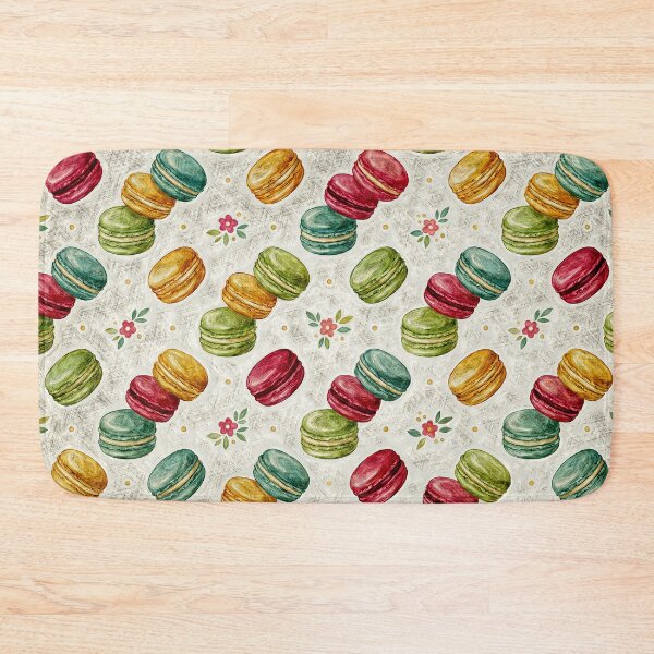 Item preview, Vintage French Macarons & Floral Pattern designed and sold by Hen-C-Art.