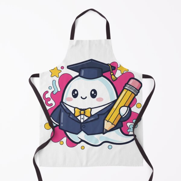Item preview, Cute Teacher Ghost with Pencil & Graduation Cap designed and sold by MN Designer.