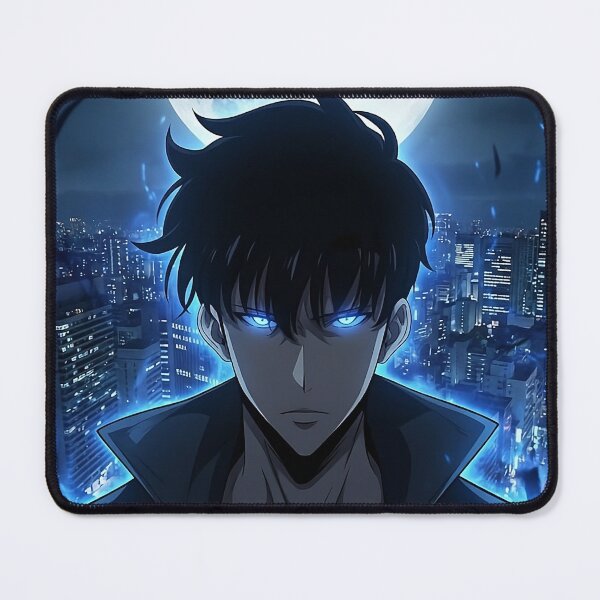 Item preview, hunter sung – Blue Aura Anime Illustration designed and sold by Hamiceis.