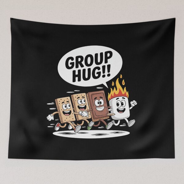 Item preview, Group Hug Marshmallow Campfire Smores Funny Camping 11  designed and sold by VerseFarm.