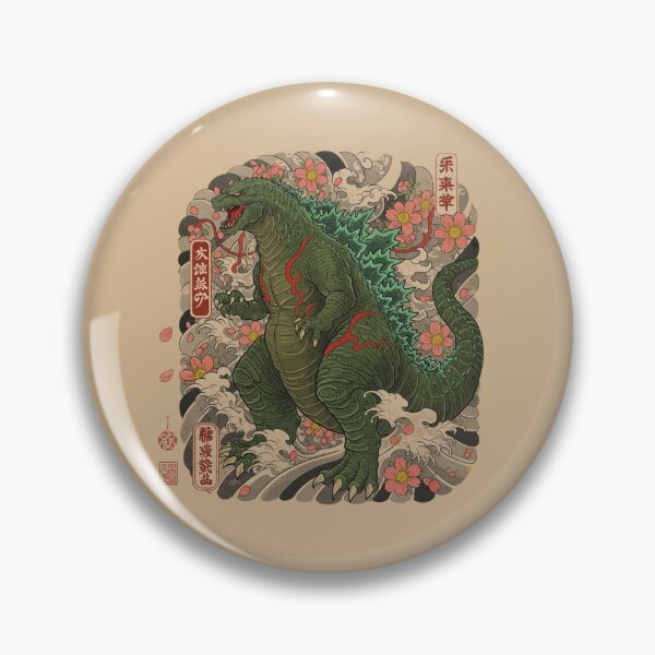 Artikelvorschau, Japanisches Godzilla-Tattoo-Design-T-Shirt entworfen und verkauft von anandsiva2703.