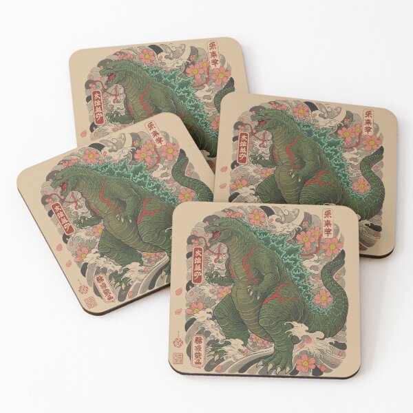 Item preview, Japanese godzilla tattoo design tshirt designed and sold by anandsiva2703.
