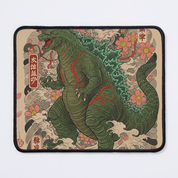 Item preview, Japanese godzilla tattoo design tshirt designed and sold by anandsiva2703.