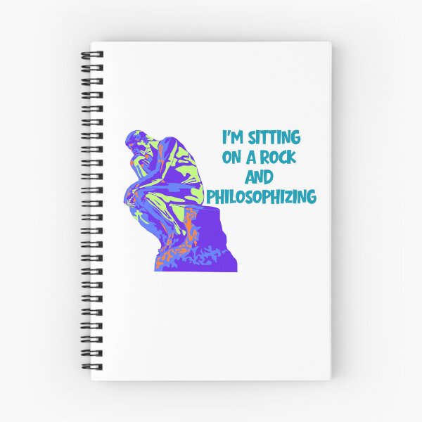 Item preview, funny philosophy "I'm sitting on a rock and philosophizing" designed and sold by Chris-graphics-art.