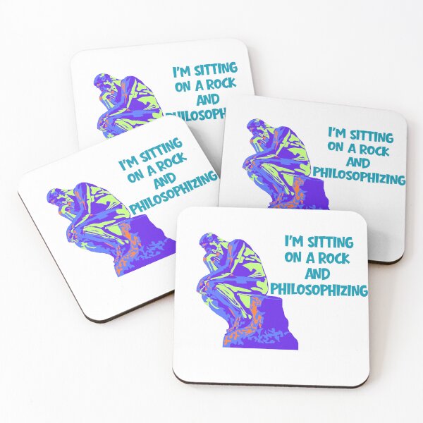 Item preview, funny philosophy "I'm sitting on a rock and philosophizing" designed and sold by Chris-graphics-art.