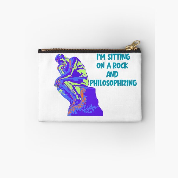 Item preview, funny philosophy "I'm sitting on a rock and philosophizing" designed and sold by Chris-graphics-art.