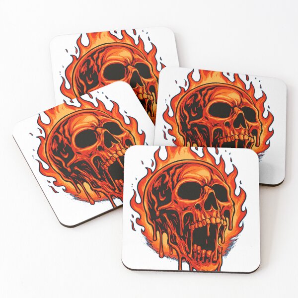 Item preview, Burn and Melt – Flaming Skull Horror Design designed and sold by denip.
