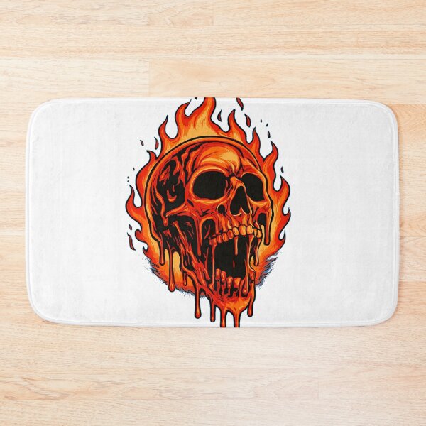 Item preview, Burn and Melt – Flaming Skull Horror Design designed and sold by denip.