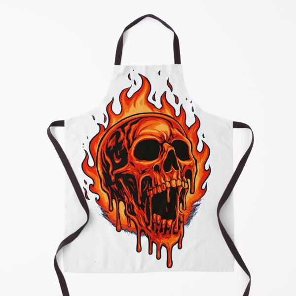 Item preview, Burn and Melt – Flaming Skull Horror Design designed and sold by denip.