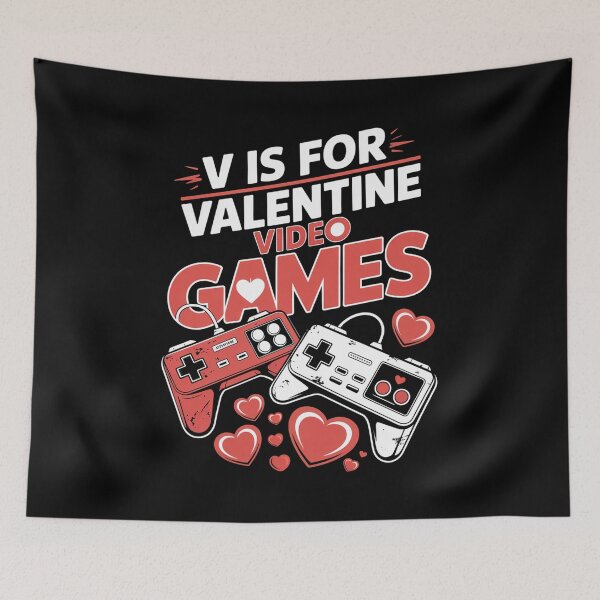 Item preview, V Is For Video Games Valentines Day designed and sold by SiegridOffical.
