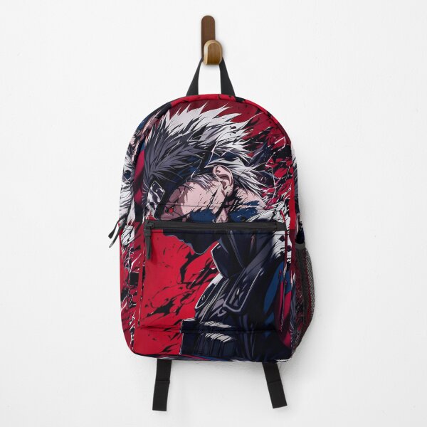 Item preview, Kakashi Hatake- Dark Masked Ninja Warrior – Red Background Anime Shinobi Art designed and sold by Dyan4.