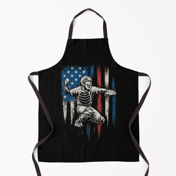 Item preview, Patriotic Baseball Catcher USA Art designed and sold by flagylART.