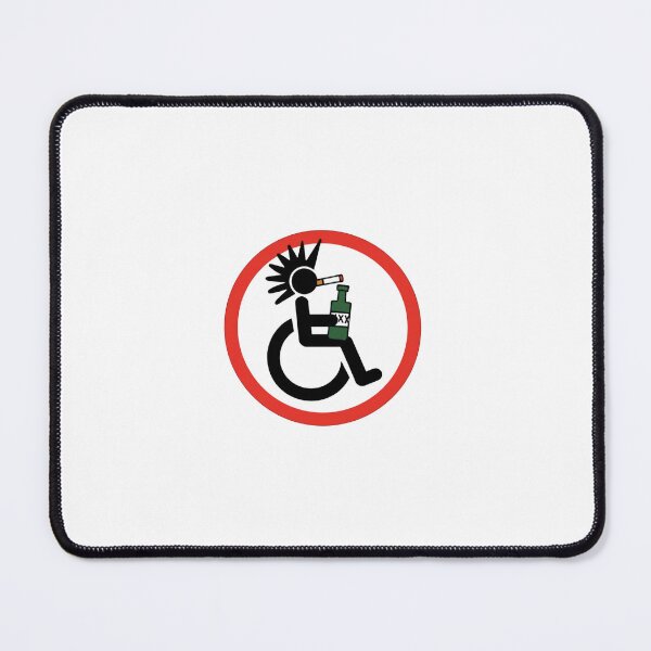 Item preview, Disabled Punk Rock Symbol / Satirical Road Sign Icon designed and sold by Студия SRV.