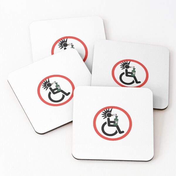 Item preview, Disabled Punk Rock Symbol / Satirical Road Sign Icon designed and sold by Студия SRV.