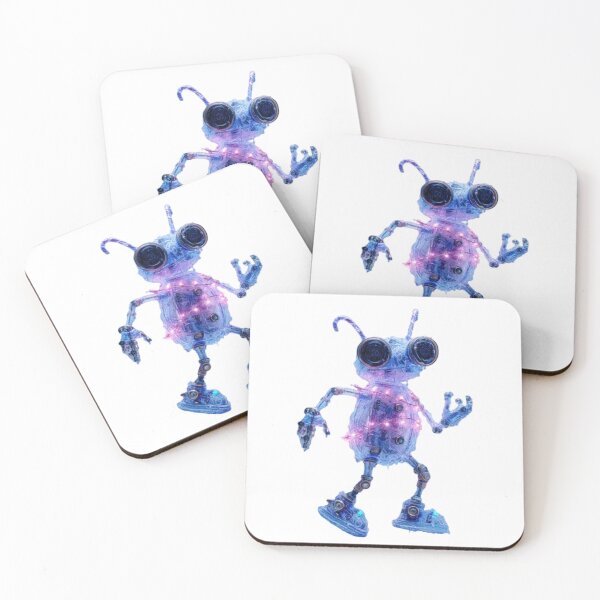 Item preview, Robot Ornament Ice Crystalline Neon designed and sold by AlexLineArt.
