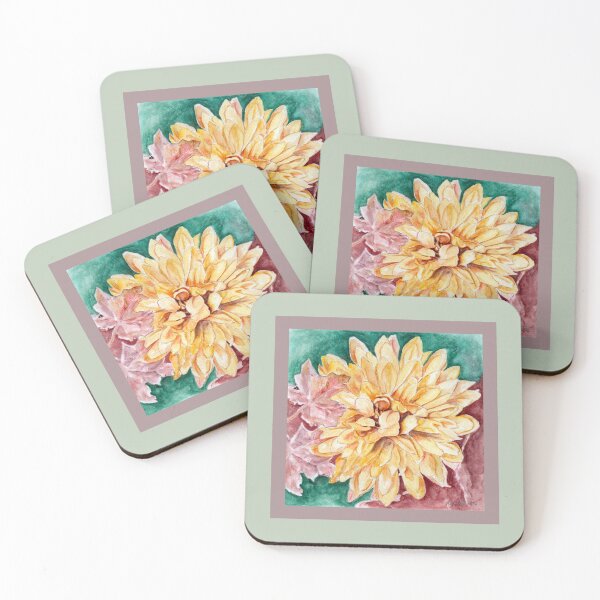 Item preview, Zinnia Sun - watercolor illustration designed and sold by Annie Mason Art.
