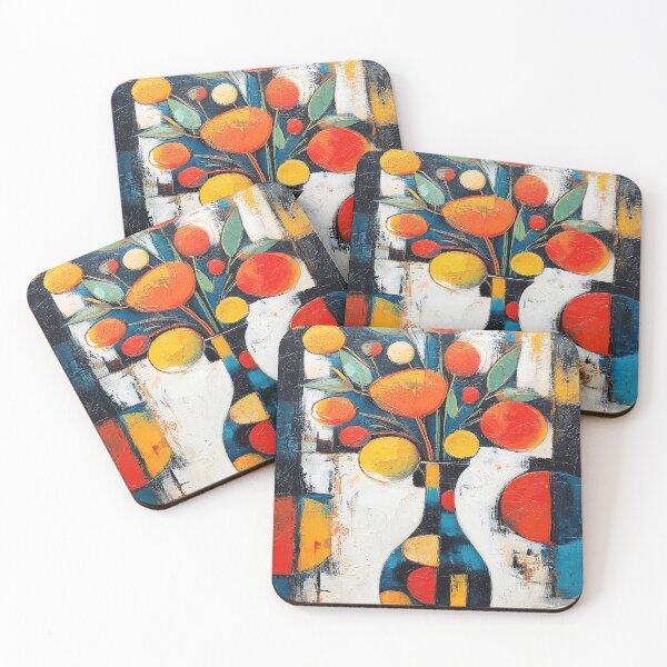 Item preview, Colorful Geometric Floral Vase designed and sold by lautir.