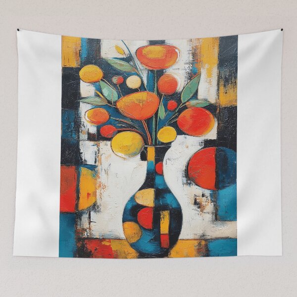 Item preview, Colorful Geometric Floral Vase designed and sold by lautir.