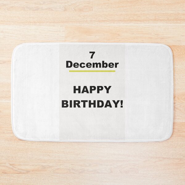 Item preview, Minimalist Happy Birthday Design — December 7 designed and sold by ariksworld.