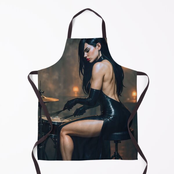 Item preview, Cassandra plays drums in sleek black outfit designed and sold by CathryneDelamort.