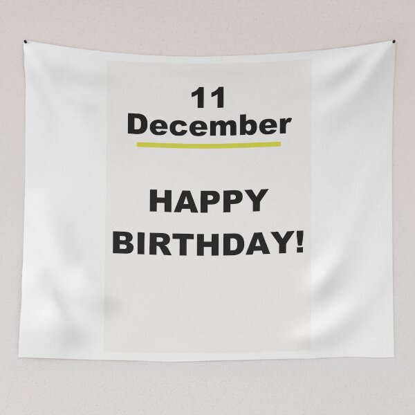 Artikelvorschau, Minimalistisches Design zum Geburtstag – 11. Dezember entworfen und verkauft von ariksworld.