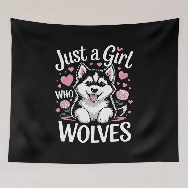 Item preview, Cute Wolf Lover Just a Girl Who Loves Wolves  designed and sold by MyzoToyota.