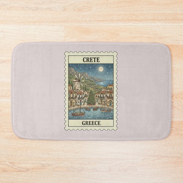 Item preview, Vintage Crete Greece Christmas Travel Stamp designed and sold by allaboutstamps.