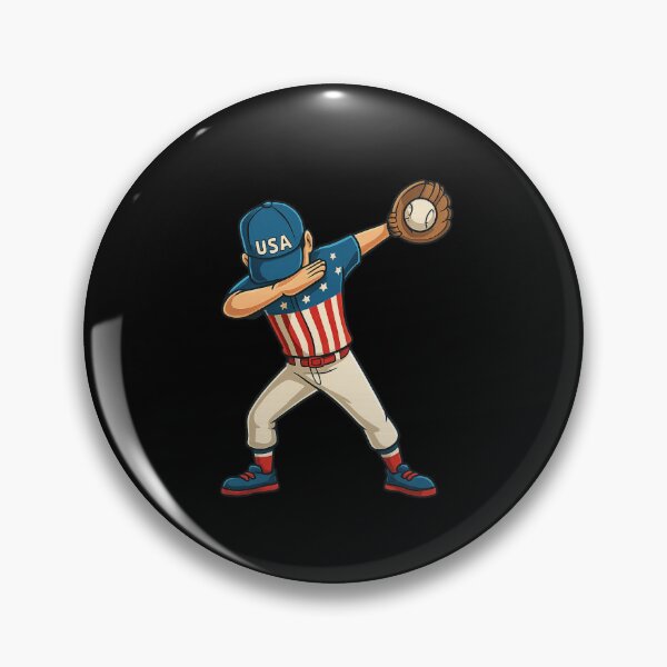 Artikelvorschau, Patriotische Dab-Pose eines Baseballspielers entworfen und verkauft von flagylART.
