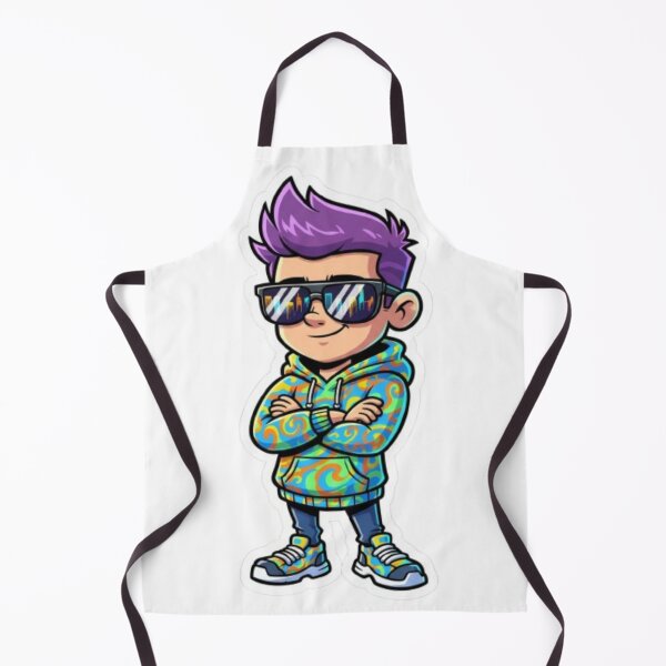 Item preview, Cool Kid in Tie-Dye Hoodie & Shades - Groovy Cartoon  designed and sold by ArtisticAuraCreation.