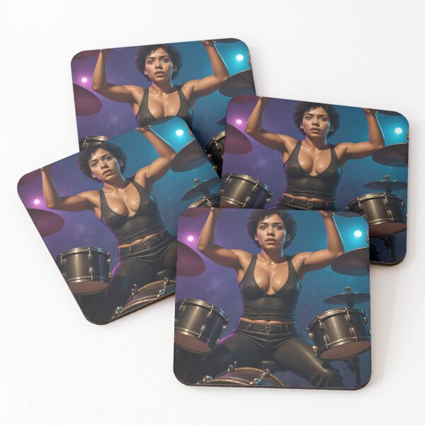 Item preview, Sarah drums with fierce energy designed and sold by CathryneDelamort.