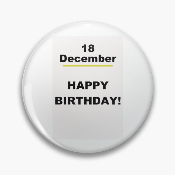 Item preview, Minimalist Happy Birthday Design — December 18 designed and sold by ariksworld.