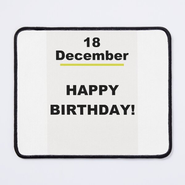 Item preview, Minimalist Happy Birthday Design — December 18 designed and sold by ariksworld.