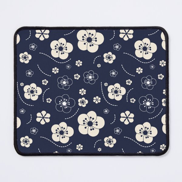 Item preview, Elegant Japanese Cherry Blossom Floral Pattern Navy Blue designed and sold by Quipzzy.