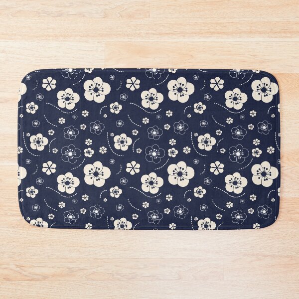 Item preview, Elegant Japanese Cherry Blossom Floral Pattern Navy Blue designed and sold by Quipzzy.