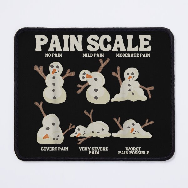 Item preview, Snowman Pain Scale Funny Winter Christmas Melting Humor Graphic designed and sold by EricCotanori.