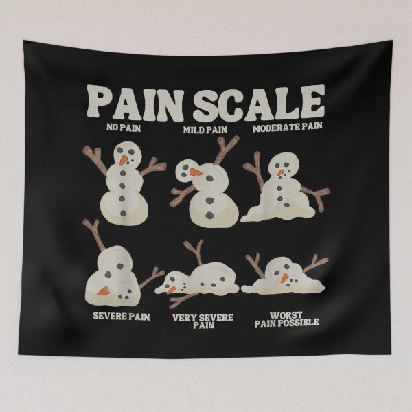 Item preview, Snowman Pain Scale Funny Winter Christmas Melting Humor Graphic designed and sold by EricCotanori.
