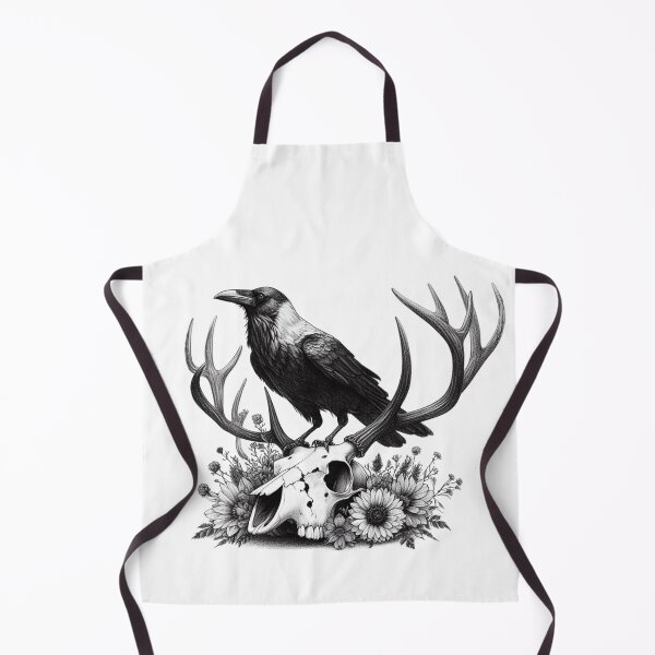 Item preview, Deer Skull and the Crow – Gothic Nature Symbolism Design designed and sold by denip.