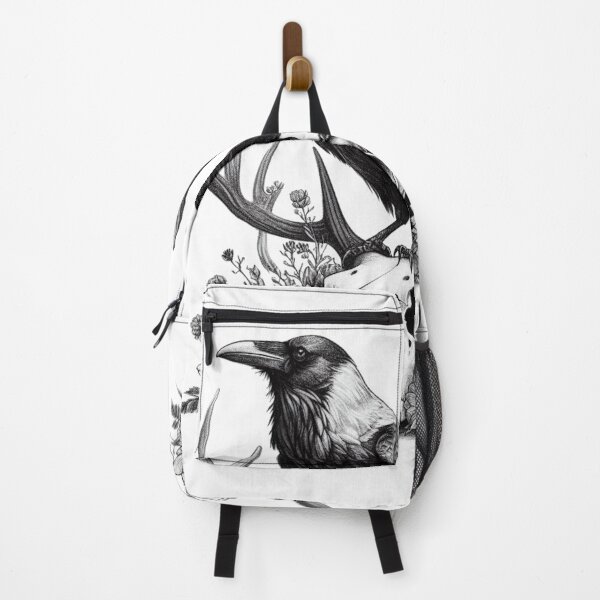 Item preview, Deer Skull and the Crow – Gothic Nature Symbolism Design designed and sold by denip.