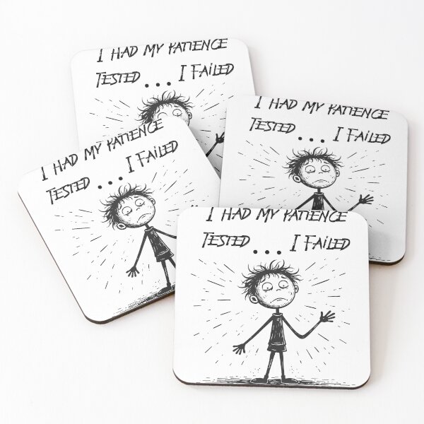 Item preview, I Had My Patience Tested I Failed Funny Stick Figure Humor T-Shirt designed and sold by Design-Pro-21.