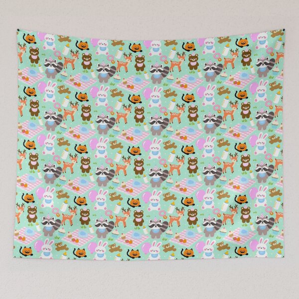Item preview, Baby Shower Forest Picnic Seamless designed and sold by KJackArtwork.
