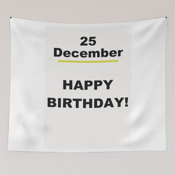 Item preview, Minimalist Happy Birthday Design — December 25 designed and sold by ariksworld.