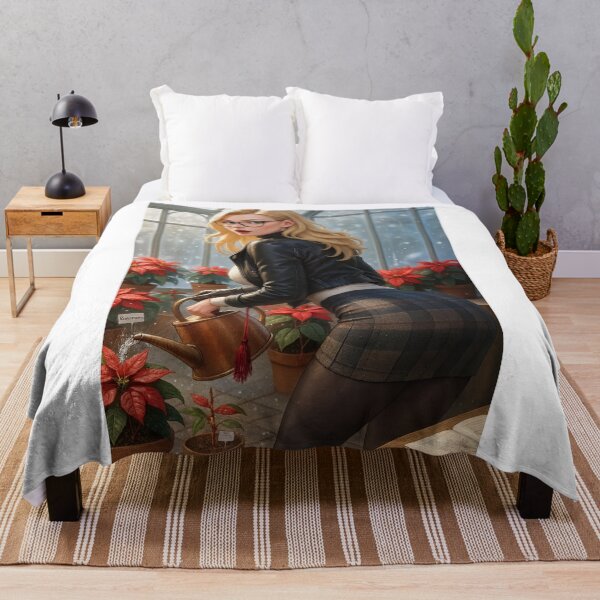 Item preview, Ilya waters poinsettia in greenhouse designed and sold by CathryneDelamort.