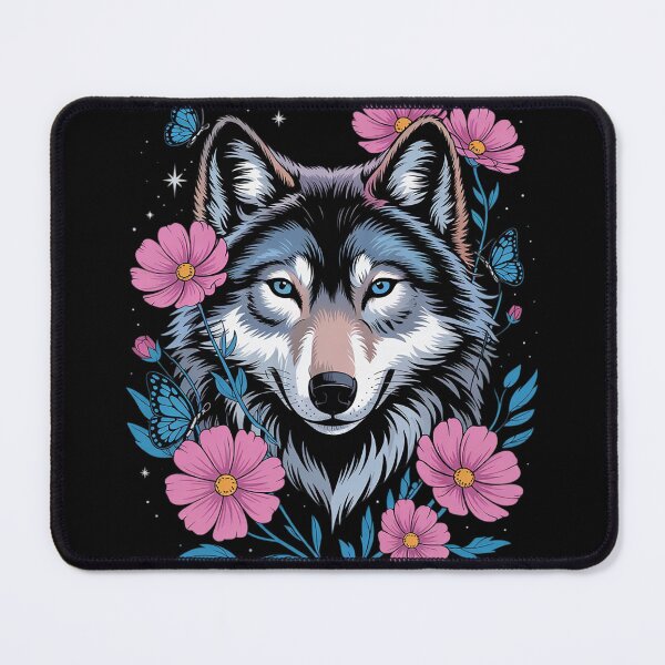 Item preview, Cute Wolf With Flowers I Kids Wolf 1 designed and sold by MyzoToyota.