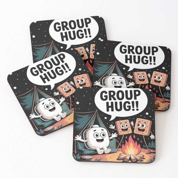 Item preview, Group Hug Marshmallow Campfire Snack Funny Camping  3  designed and sold by NailMolisa.