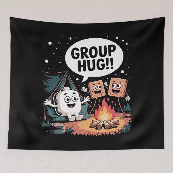 Item preview, Group Hug Marshmallow Campfire Snack Funny Camping  3  designed and sold by NailMolisa.