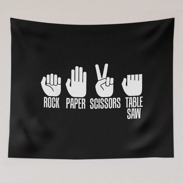 Item preview, Carpenters Rock Paper Scissor Table Saw Fathers Day Funny designed and sold by ChestOutLoud.