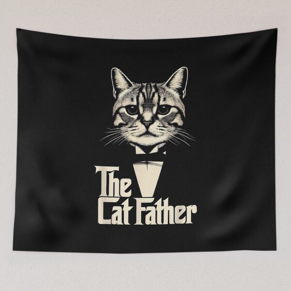 Item preview, Cat Dad Godfather Funny Father The CatFather designed and sold by ChestOutLoud.